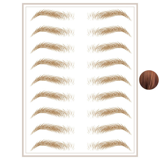 Picture of Brows by Bossy Temporary Eyebrow Tattoos Waterproof Eyebrow Stickers, False Tattoos Hair Like Peel Off Instant Transfer Brows For Women And Men | Natural Strokes, Shaping, Tint…