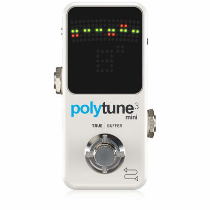 Picture of TC Electronic POLYTUNE 3 MINI Tiny Polyphonic Tuner with Multiple Tuning Modes and Built-In BONAFIDE BUFFER, White
