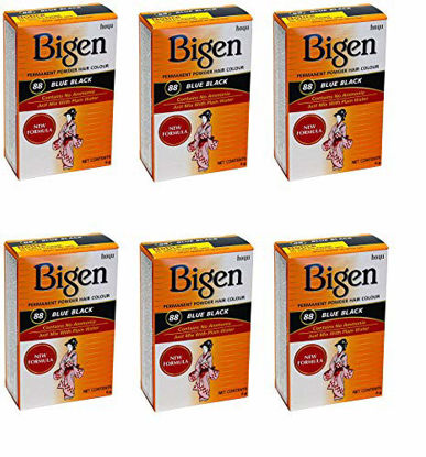 Picture of Bigen Powder Hair Color #88 Blue Black (6 Pack)