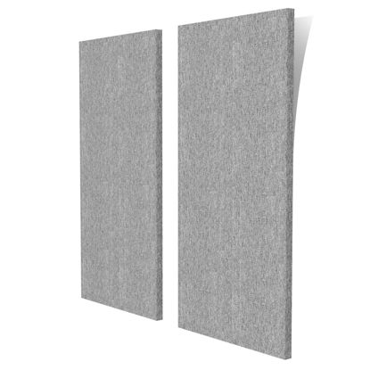 Picture of BUBOS Art Acoustic Panels,2 Pack 24''x12'' Premium Fabric Wrapped Panel Acoustic Wall Panels,Reduce Room Echo and Reverberation,Decorative Sound Panel for Studio/Office (Grey)