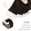 Picture of LAAVOO Tape in Hair Extensions Balayage Dark Brown to Medium Brown Mix Golden Blonde Remy Human Hair Tape in Extensions Thick End for Long Hair 22in 50g 20pcs