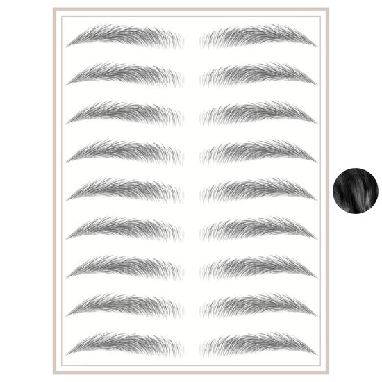 Picture of Brows by Bossy Temporary Eyebrow Tattoos Waterproof Eyebrow Stickers, False Tattoos Hair Like Peel Off Instant Transfer Brows For Women And Men | Natural Strokes, Shaping, Tint…