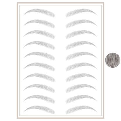 Picture of Brows by Bossy Temporary Eyebrow Tattoos Waterproof Eyebrow Stickers, False Tattoos Hair Like Peel Off Instant Transfer Brows For Women And Men | Natural Strokes, Shaping, Tint…