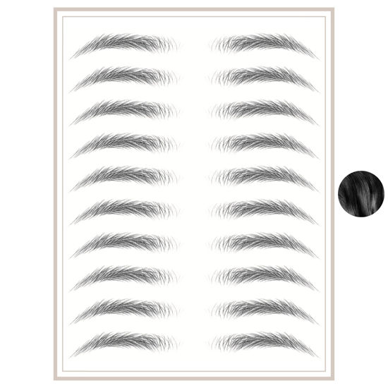 Picture of Brows by Bossy Temporary Eyebrow Tattoos Waterproof Eyebrow Stickers, False Tattoos Hair Like Peel Off Instant Transfer Brows For Women And Men | Natural Strokes, Shaping, Tint…