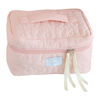 Picture of Juoxeepy Cotton Makeup Bag Large Travel Cosmetic Bag Quilted Cosmetic Pouch Coquette Aesthetic Floral Toiletry Bag