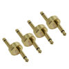 Picture of 4 Pack Guitar Pedal Connector Effects Pedal Coupler Z Type 1/4" 6.35mm TS Copper Male to Male Jack Plug Connector for Guitar Pedals Pedalboard, Gold Planted