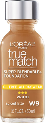 Picture of L'Oreal Paris Makeup True Match Super-Blendable Liquid Foundation, Spiced Latte W9, 1 Fl Oz,1 Count