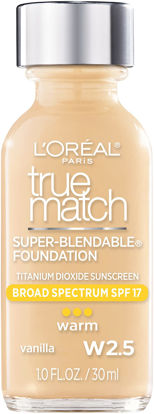Picture of L'Oreal Paris Makeup True Match Super-Blendable Liquid Foundation, Vanilla W2.5, 1 Fl Oz,1 Count
