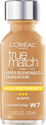 Picture of L'Oreal Paris Makeup True Match Super-Blendable Liquid Foundation, Caramel Beige W7, 1 Fl Oz,1 Count
