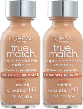 Picture of L'Oreal Paris Cosmetics True Match Super-Blendable Foundation Makeup, Natural Buff N3, 2 Count