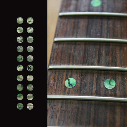 Picture of 1/4"(6.35mm) Dot Fret Markers - Abalone Green