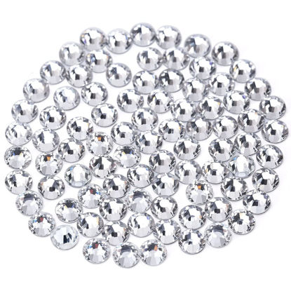 Picture of Novani Rhinestones 1440pcs SS20 Glass Rhinestones Crystal Flatback Gemstones for Crafts Nails Makeup Bags and Shoes Decoration（SS20, Crystal Clear）