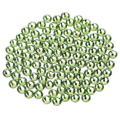 1440Pcs Light-green Ab Crystal Rhinestones,Glass Flatback Rhinestones  Gemstones for Nail Face Makeup Art Crafts Clothes  Decoration-(SS20,4.8mm,Light-green Ab) 