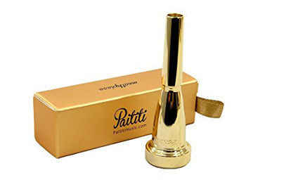 Picture of Paititi Gold Plated Rich Tone Bb 7C Trumpet Mouthpiece