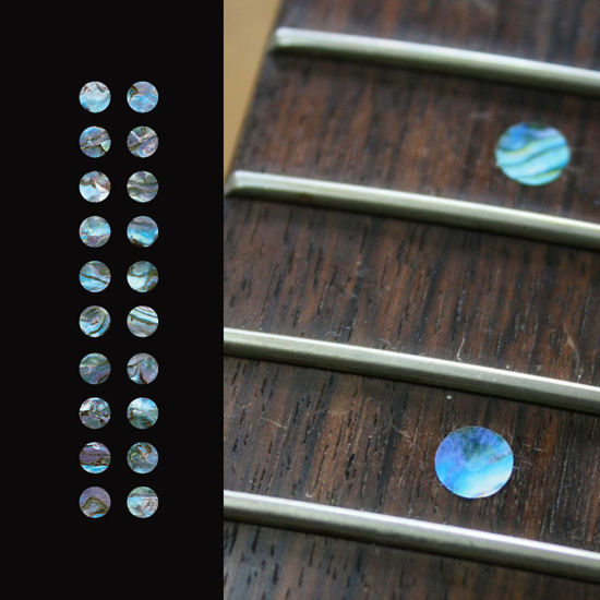 Picture of 1/4"(6.35mm) Dot Fret Markers - Abalone Blue