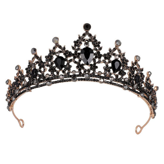 Picture of Kamirola - Queen Crown and Tiara Princess Crown for Women and Girls Crystal Headbands for Bridal, Princess for Wedding and Party (Black)