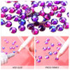 Picture of Novani 1440 Pieces Rhinestones, Flatback Crystal Gemstones Glass Rhinestones for Crafts Makeup Nail Art and DIY Decorations, Purple Velvet Rhinestone(SS12, 3mm)