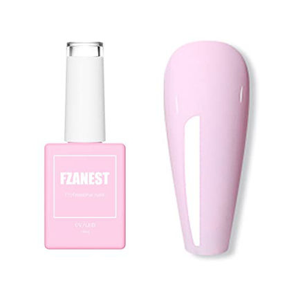 Picture of FZANEST 15ml Gel Nail Polish,Pastel Pink Gel Polish Nail Art Salon DIY At Home Summer Color -40