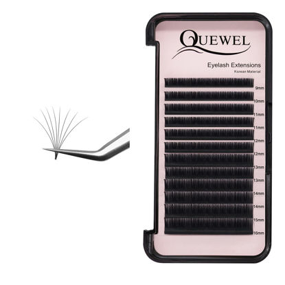 Picture of Volume Lash Extensions Thickness 0.05mm D Curl Mix Length 9-16mm Rapid Blooming Easy Fan Mink Black|Thickness 0.05/0.07/0.10/0.12mm C/D Curl Length Single 8-18mm Mix 8-15mm 9-16mm|