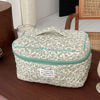 Picture of Juoxeepy Cotton Makeup Bag Large Travel Cosmetic Bag Quilted Cosmetic Pouch Coquette Aesthetic Floral Toiletry Bag