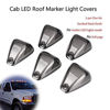 Picture of 5pcs Cab Marker Light Smoke Cover, Cab Roof Running Light, Top Light for 1999-2016 Ford F150 F250 F350 F450 F550 F650 F750 E150 E250 E350 E450 Super Duty Pickup Trucks (Only Cover)