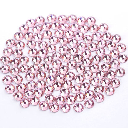 Picture of Novani 1440 Pieces Rhinestones, Flatback Crystal Gemstones Glass Rhinestones for Crafts Makeup Nail Art and DIY Decorations, Pink Rhinestone(SS16, 4mm)