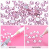 Picture of Novani 1440 Pieces Rhinestones, Flatback Crystal Gemstones Glass Rhinestones for Crafts Makeup Nail Art and DIY Decorations, Pink Rhinestone(SS16, 4mm)
