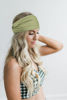 Picture of GiLi 2 Pack Wide Headbands for Women Boho African Knotted Non Slip Fashion Hair Bands Yoga Running Sports Workout Gym Head Wraps Elastic Soft Cotton Cloth Turbans Bandana for Girls(Green, Pink)