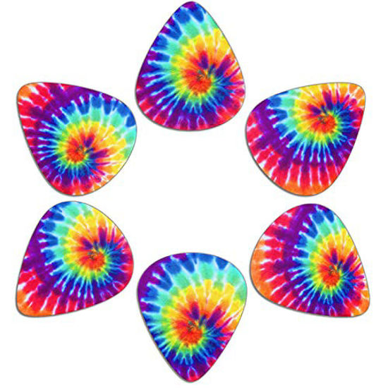 GetUSCart KEIAHUAN Guitar Picks Rainbow Tie Dye Print for Bass
