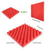 Picture of YinHua 12 Pack Acoustic Foam Panels,2" X 12" X 12" sound proof foam panels, High Density and Fire Resistant Sound Proof Padding for Acoustic Treatment and Wall Decoration-red(Egg Crate?
