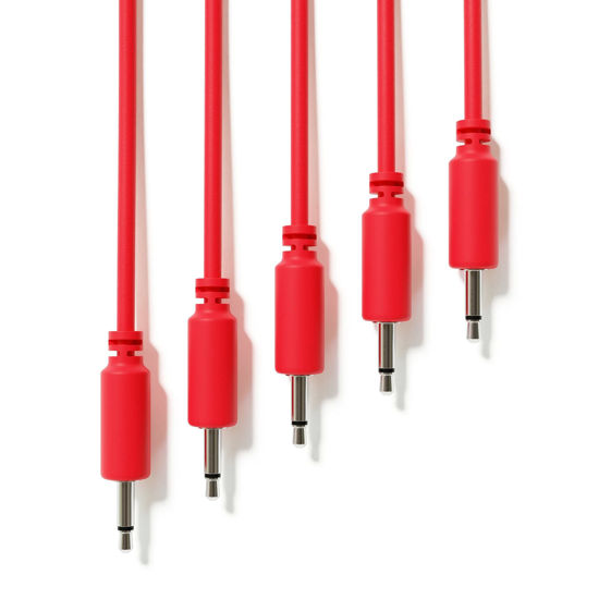 GetUSCart ExcelValley 5 Pack Mono Modular Patch Cables TS 3.5mm 1/8" Eurorack Synthesizer