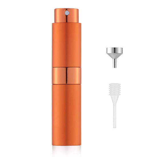 Picture of Lisapack 8ML Atomizer Perfume Spray Bottle for Travel, Empty Refillable Cologne Dispenser, Portable Sprayer (Orange)