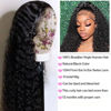 Picture of 30 Inch Lace Front Wig Human Hair Deep Wave 13x4 Lace Frontal Curly Wigs for Black Women Wet and Wavy HD Lace Front Wigs Human Hair Pre Plucked with Baby Hair Natural Hairline 150 Density (30'', 13x4 deep wave wig)