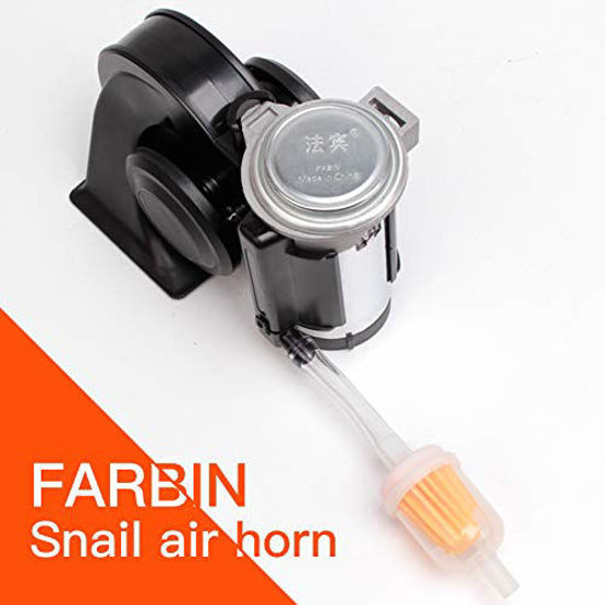 GetUSCart- FARBIN Compact Air Horn with Compressor Snail Electric Car
