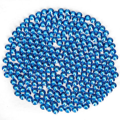 Picture of Flatback Rhinestones Non Hotfix Rhinestones for Crafts Glass Nail rhinestones Nail Gems Crystals Rhinestones for Makeup Bags Shoes Decoration DIY(SS20,1440pcs,Capri Blue)