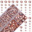 Picture of 4000Pcs Mixed Size Hot Fix Round Crystals Gems Glass Stones Hotfix Flat Back Rhinestones (Champagne)