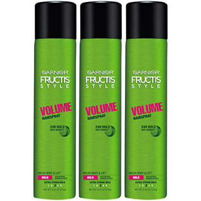 Picture of Garnier Fructis Style Volume Hairspray, All Hair Types, 8.25 Oz. (Packaging May Vary), 3Count