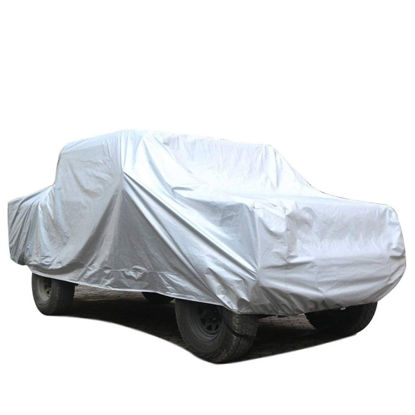 Picture of SEAZEN 6 Layers Pickup Truck Car Cover Waterproof All Weather, Outdoor Car Covers for Automobiles, Hail UV Snow Wind Protection, Universal Full Car Cover（231" to 242"）