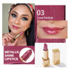 Picture of Oulac Metallic Burgundy Lipstick for Women, High Impact Lipcolor with Moisturizing Creamy Formula, Vegan & Cruelty-Free, Full-Coverage Lip Color 4.3 g/0.15 oz (Love Particle(03) )