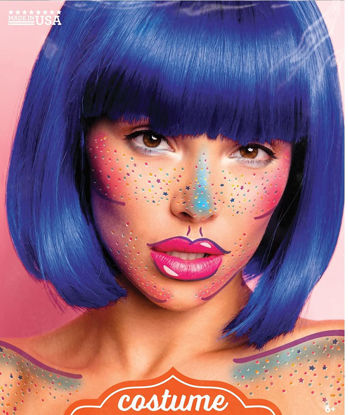 Picture of Halloween Realistic Temporary Costume American Made Make Up Face/Body Tattoo Kit Men or Women (Colorful Pop Star) - 1 Kit