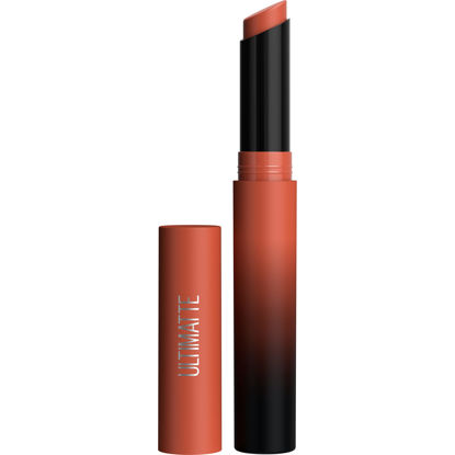 Picture of Maybelline Color Sensational Ultimatte Matte Lipstick, Non-Drying, Intense Color Pigment, More Caramel, Caramel Nude, 0.06 oz