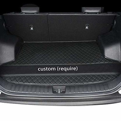Picture of Muchkey 95% Custom Style car Cargo Mat Trunk Liner Odorless All Weather Cargo Tray Liner Set,Guaranteed Black