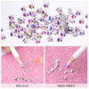 Picture of Novani Rhinestones 1440pcs SS12 Glass Rhinestones Crystal Flatback Gemstones for Crafts Nails Makeup Bags and Shoes Decoration（SS12, Crystal AB）