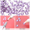 Picture of Novani Crystal Rhinestones, Flatback Loose Gemstones 1440pcs Glass Rhinestones for Clothes Shoes Crafts Makeup Nail Art and DIY Decorations(SS12, Lavender)