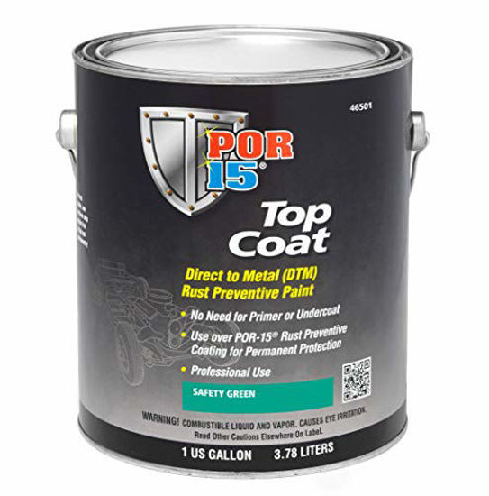 Picture of POR-15 Safety Green Top Coat Paint - 128 fl. oz. - Direct to Metal Paint | Sheds Moisture & UV Light | Long-term Sheen & Color Retention