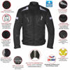 Picture of Motorcycle Jacket For Men Textile Motorbike Dualsport Enduro Motocross Racing Biker Riding CE Armored Waterproof All-Weather (Black, Small)