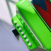 Picture of Button Accordion 10 Keys Control Accordion include 3 Air Valve Easy to Play Lightweight Environmentally-friendly Kid Instrument for Early Childhood Development (green)