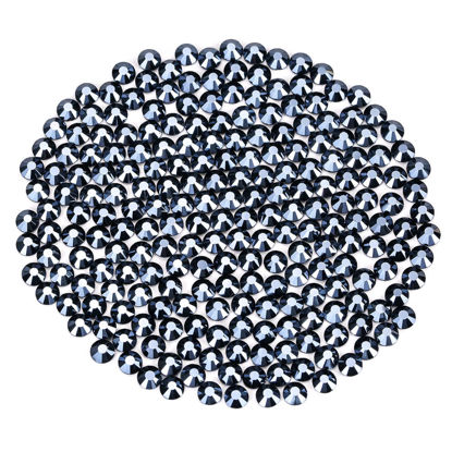 Picture of Novani Rhinestones Flatback Rhinestones Glass Gems Stones Jewels Round Gemstones Non-Hotfix Crystal for Crafts,SS16,1440 Pieces,Shiny Black