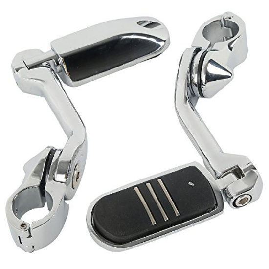 GetUSCart XFMT 32mm 1.25" Chrome Long Angled Highway Engine Guard Foot