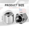 Picture of Ajxn 4 PCS B&W American Flag Car Wheel Tire Valve Stem Caps Airtight Dust Proof Covers Universal Tire Air Valve Caps for Cars, Trucks, Bicycles, Car Accessories (Black)
